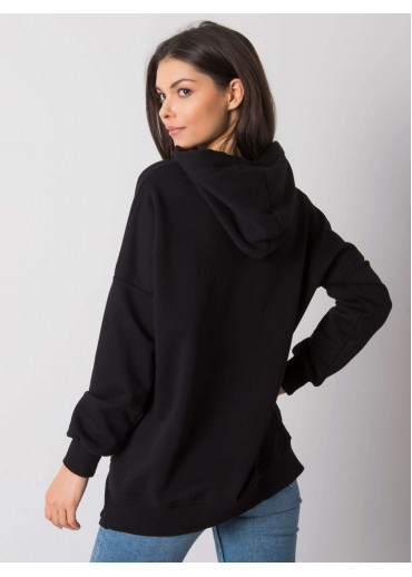 Čierna mikina s kapucňou