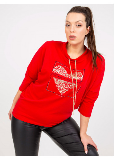 Červené tričko s potlačou