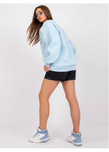 Svetlomodrá basic mikina