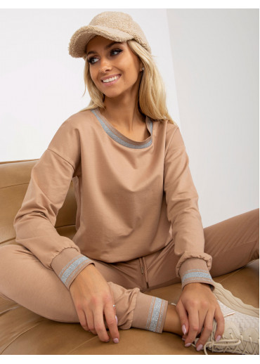 Béžovo hnedá tepláková súprava