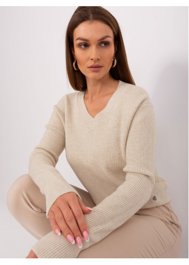 Béžovo hnedý pulóver