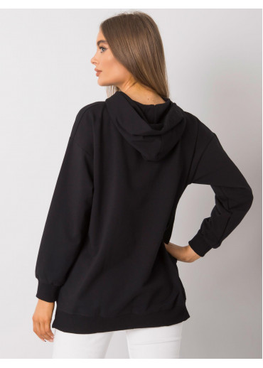 Čierna mikina s kapucňou