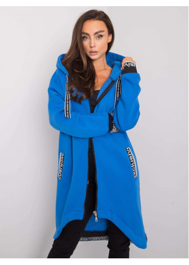 Modrá asymetrická mikina