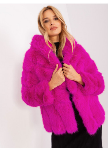 Fuchsiovo ružová kožušinová bunda