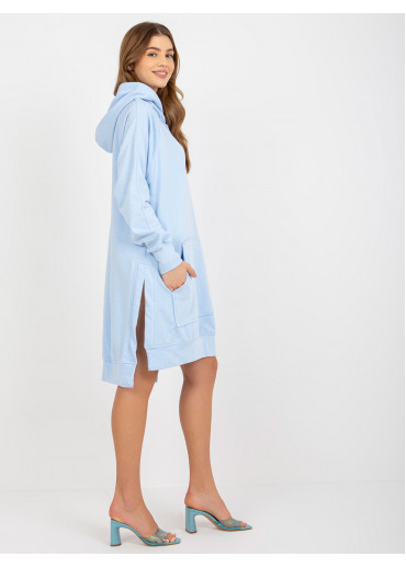 Svetlomodrá dlhá mikina