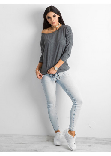 Tmavosivé tričko s dlhým rukávom