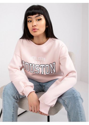 Púdrovo ružová basic mikina