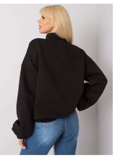 Čierna mikina s rolákovým golierom
