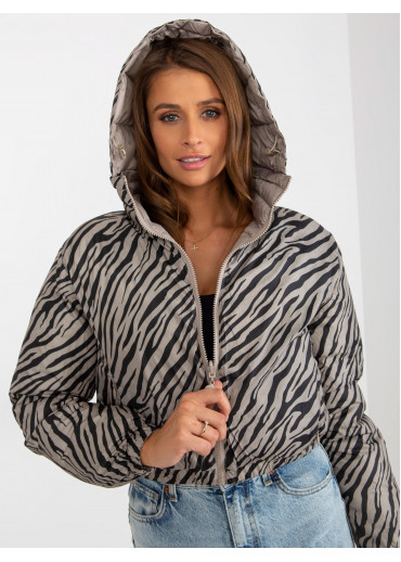 Kapučínovo hnedá krátka prešívaná bunda