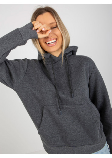 Tmavosivá basic mikina