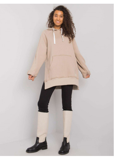 Béžovo hnedá mikina s kapucňou