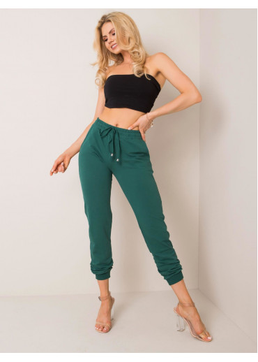 Tmavozelené basic tepláky