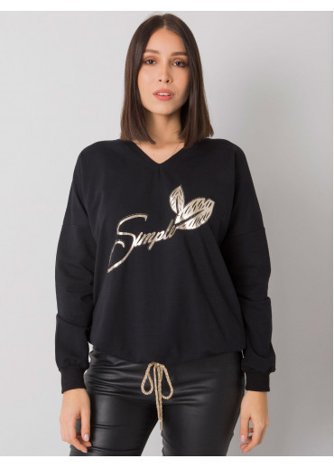 Čierna mikina s potlačou