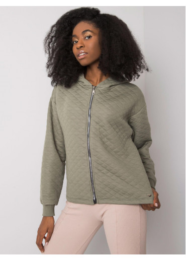 Khaki zelená mikina s kapucňou