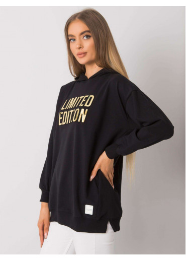 Čierna mikina s kapucňou