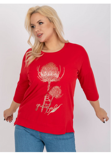 Červené tričko s potlačou