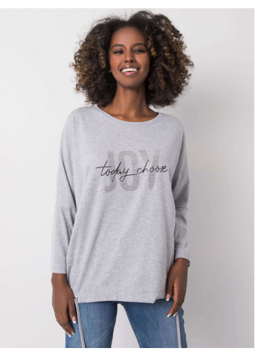 Sivé tričko s potlačou