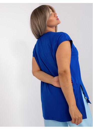 Kobaltovo modré predĺžené tričko