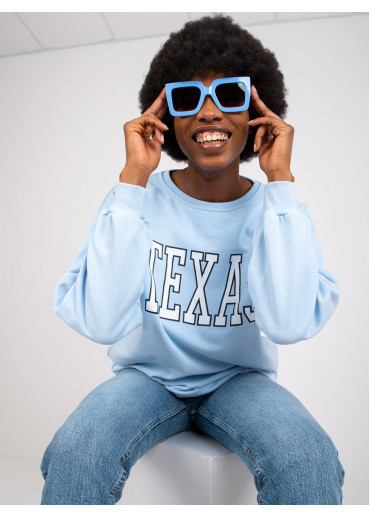 Svetlomodrá predĺžená mikina