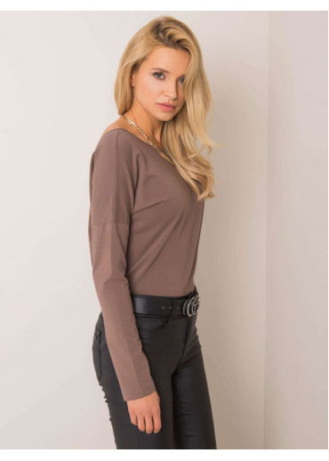Hnedé tričko s dlhým rukávom