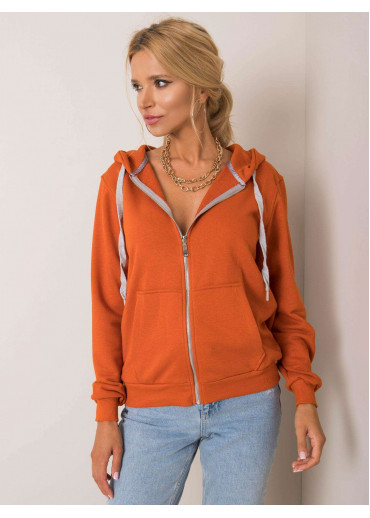 Karamelovo hnedá basic mikina