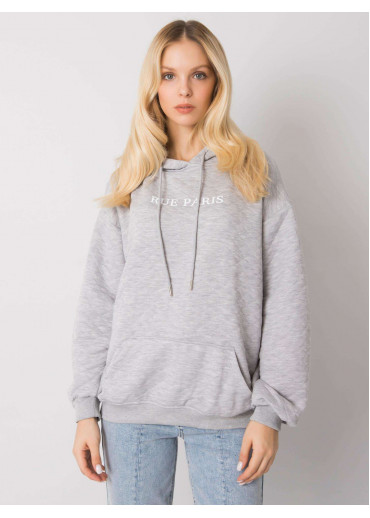 Sivá mikina s kapucňou