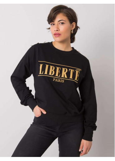 Čierna mikina s potlačou