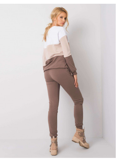 Béžovo hnedá tepláková súprava