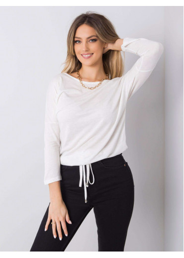 Smotanovo biele tričko s 3/4 rukávom
