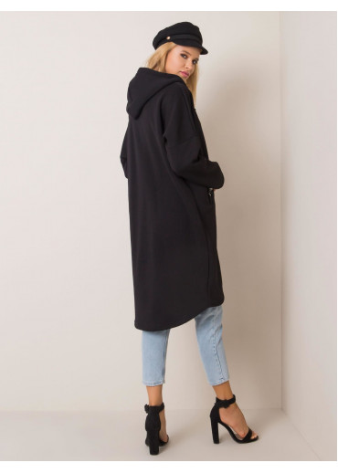 Čierna predĺžená mikina