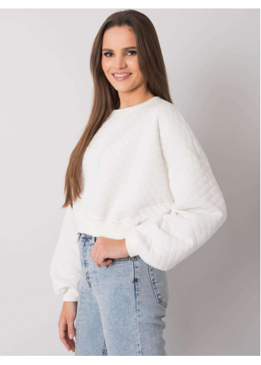 Smotanovo biela crop top mikina