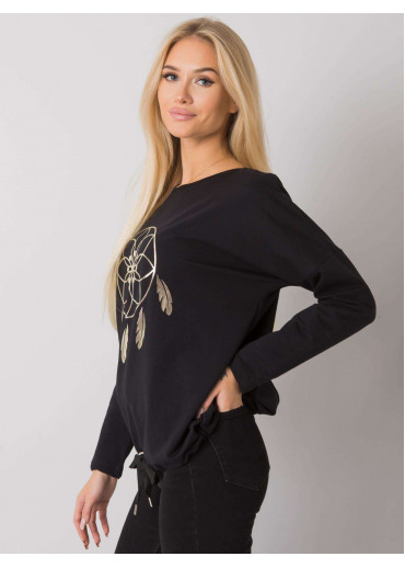 Čierne tričko s dlhým rukávom