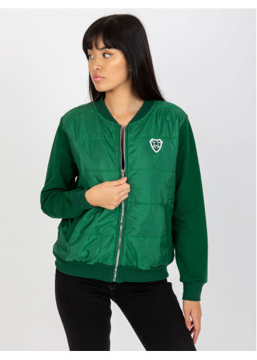 Tmavozelená mikina na zips