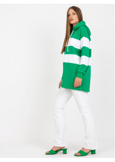 Neónová zelená mikina s kapucňou