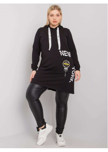 Čierna tunika s potlačou