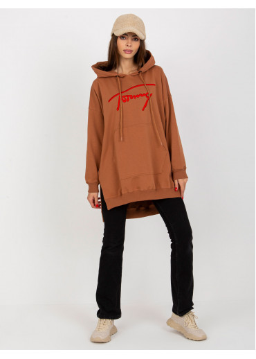 Hnedá mikina s kapucňou