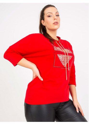 Červené tričko s potlačou