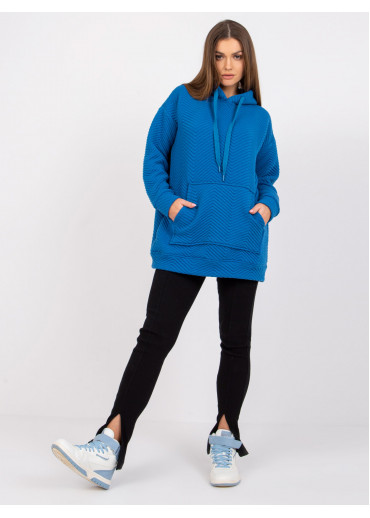 Modrá predĺžená mikina