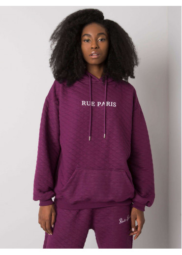 Fialová mikina s kapucňou