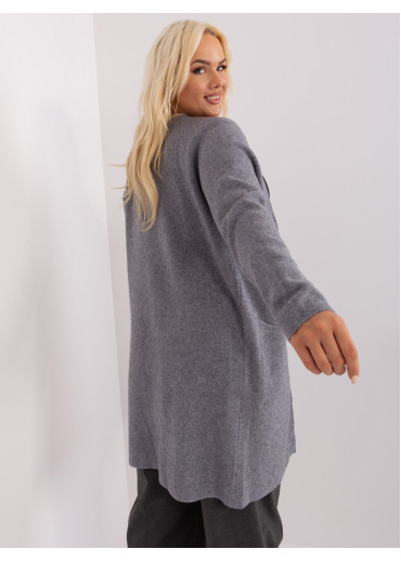 Tmavosivý predĺžený sveter