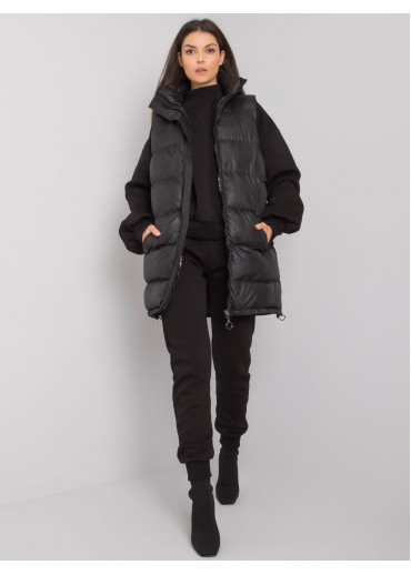 Čierna tepláková súprava s vestou