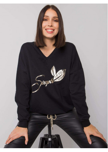 Čierna mikina s potlačou