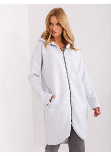 Púdrovo ružová predĺžená mikina