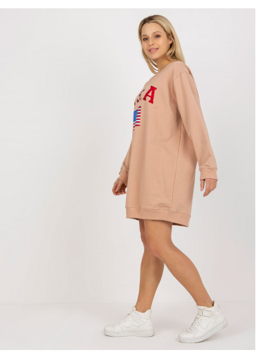 Béžovo hnedá mikina USA