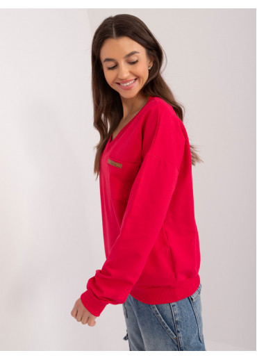 Červené dámske tričko s dlhým rukávom