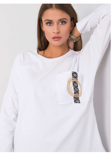 Biele tričko s dlhým rukávom