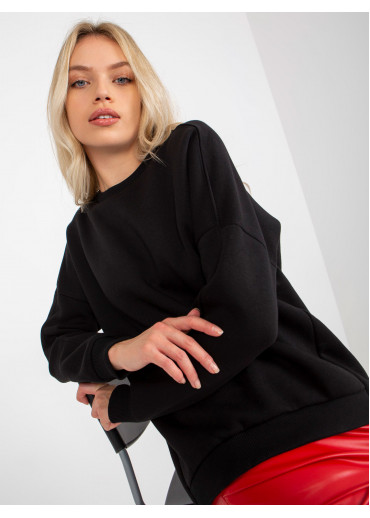 Čierna dámska mikina