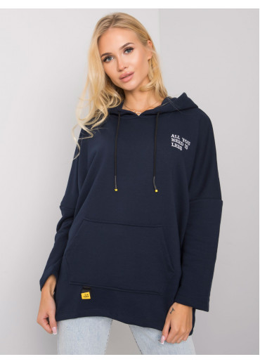 Modrá mikina s kapucňou