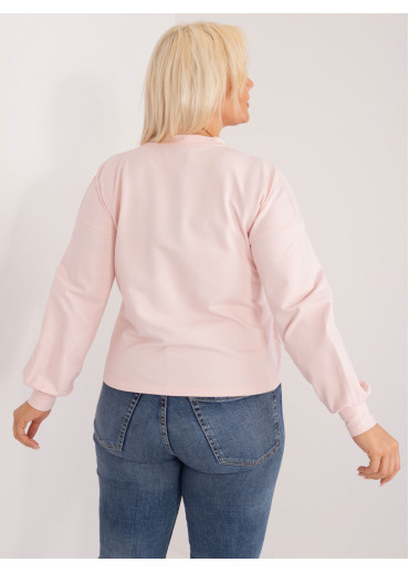 Púdrovo ružová mikina