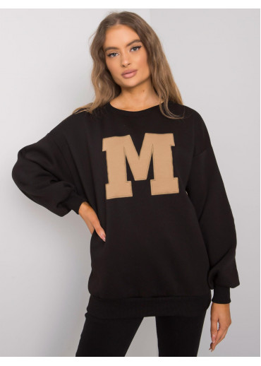 Čierna mikina s nášivkou